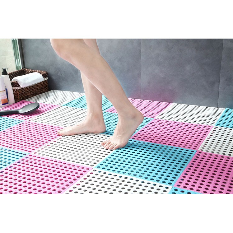 Keset Kamar Mandi POLKADOT Bathroom Non-slip Mats Bedroom Karpet kamar mandi 30x30CM