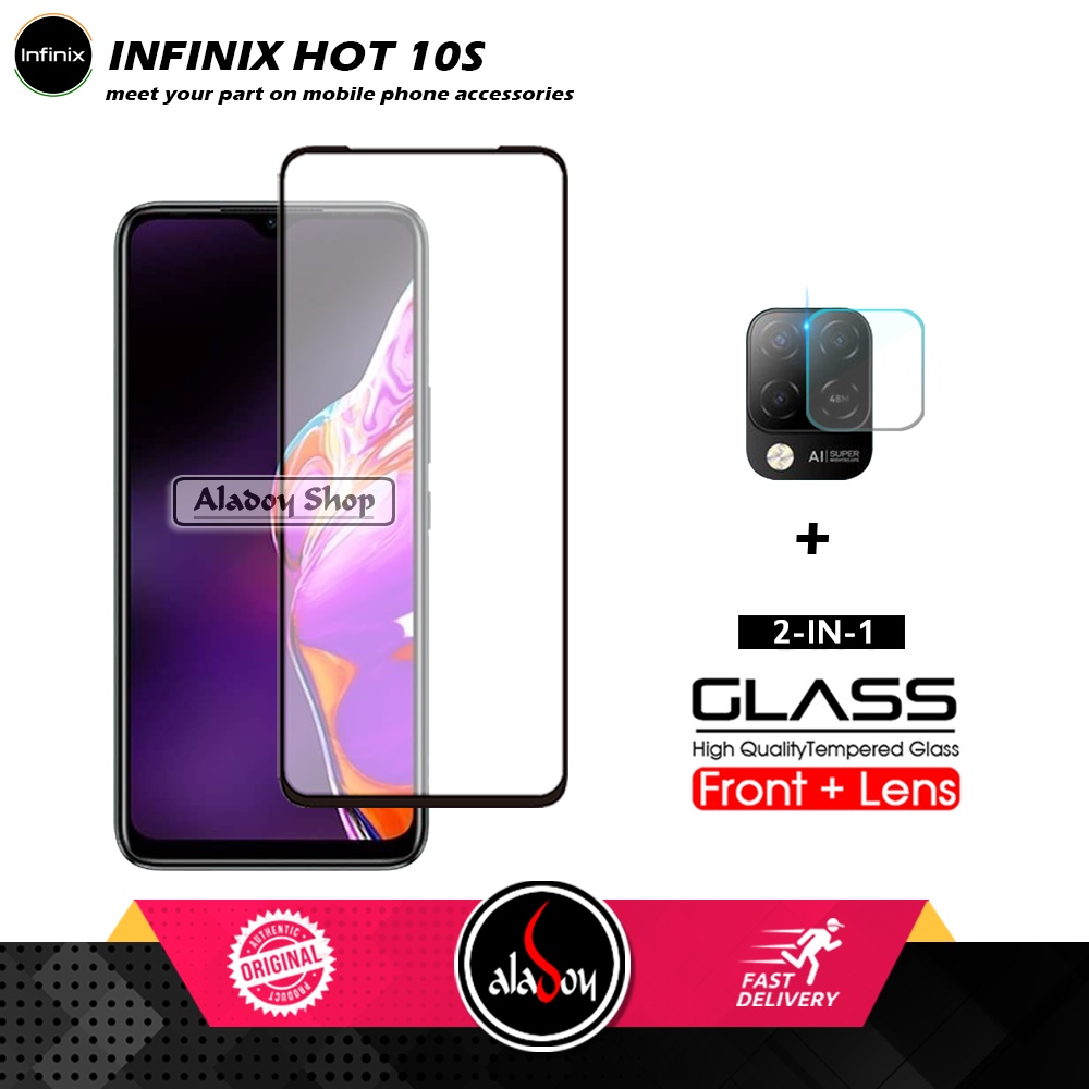 Tempered Glass Layar Infinix Hot 10s Free Tempered Glass Camera