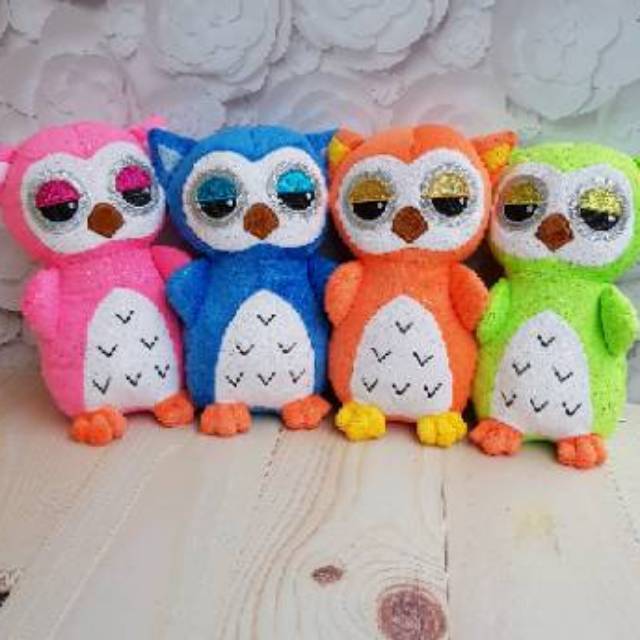 BONEKA BABY OWL BURUNG HANTU METTALIC RATTLE 32 CM