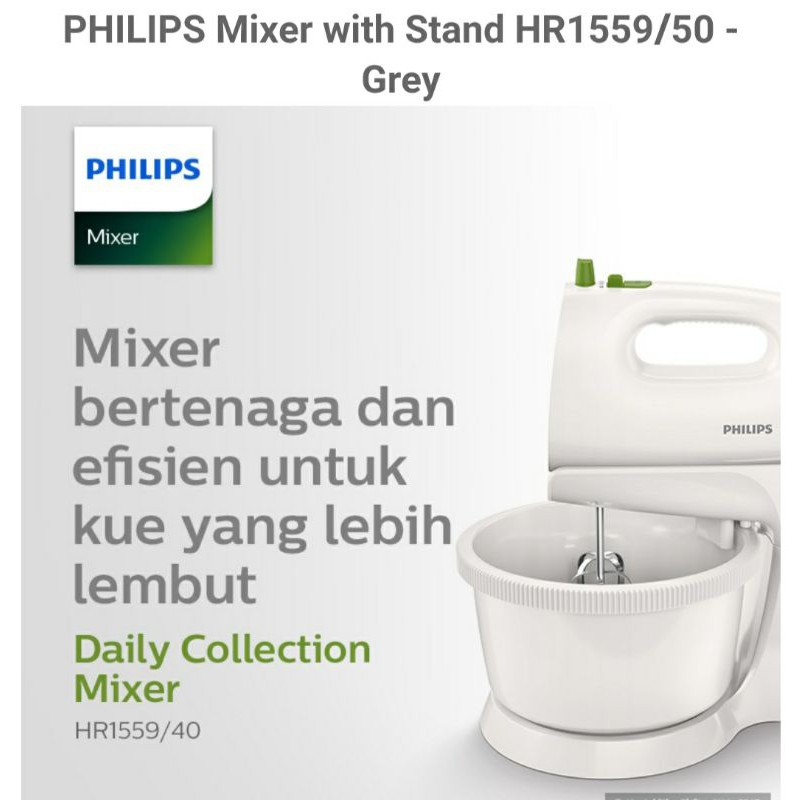 Mixer Com Philips HR 1559 Stand Mixer Philips 1559 Pengocok Adonan Telur