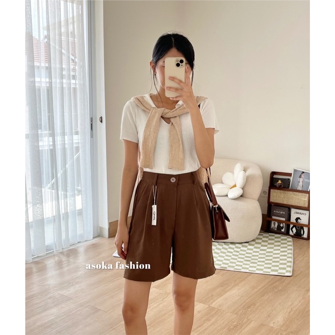 ASOKA Rae Pants 305 - Korean Short Pants - Celana Pendek Wanita