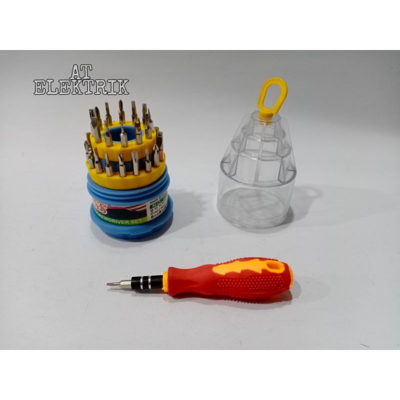Obeng Set 32 in 1 KOSS ELECTRONS CREWDRIVER SET ( No : 6012A ) / obeng kecil