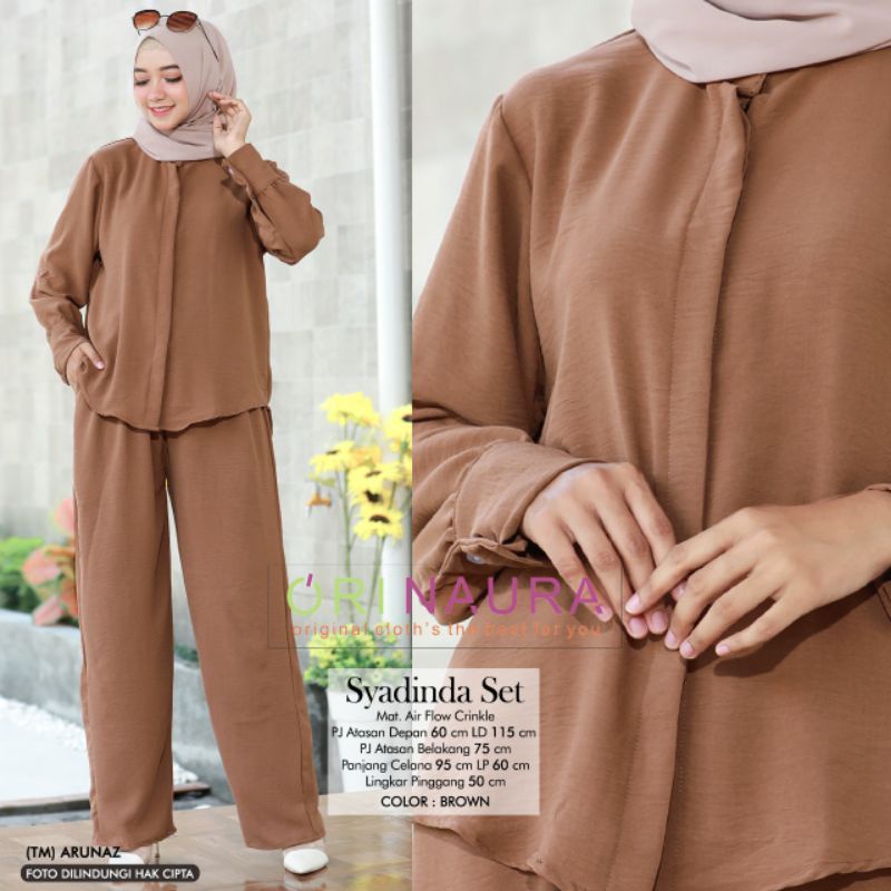 SYADINDA SET ORI NAURA - SETELAN BAJU WANITA MUSLIM
