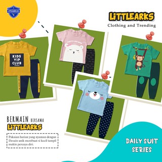  Daily  Suit Little Ark Kaos Anak  Harian Setelan Kaos 