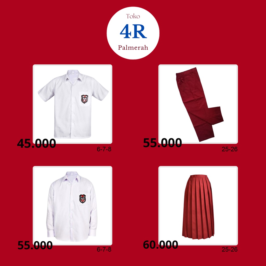 

Atasan Kemeja Seragam Sekolah SD