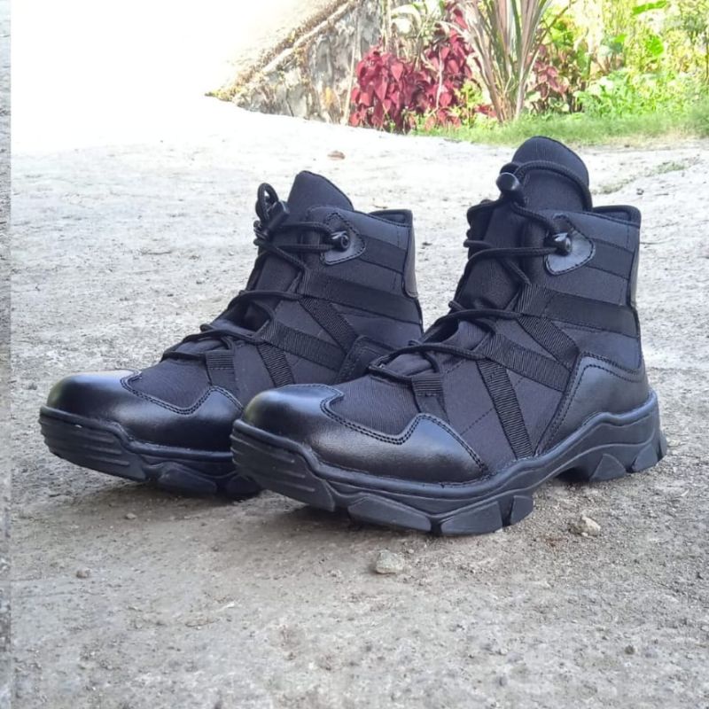 SEPATU PDL NINJA PENDEK MERK APIK BAHAN KULIT SAPI ASLI SEPATU PDL DINAS LAPANGAN TNI POLRI SECURITY SATPAM SEPATU PDL POLANTAS SEPATU BOOTS PRIA DAN WANITA