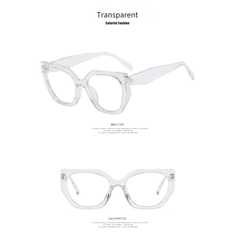 Kacamata Cat Eye Polygon Anti Radiasi Dengan Frame Besar Untuk Wanita