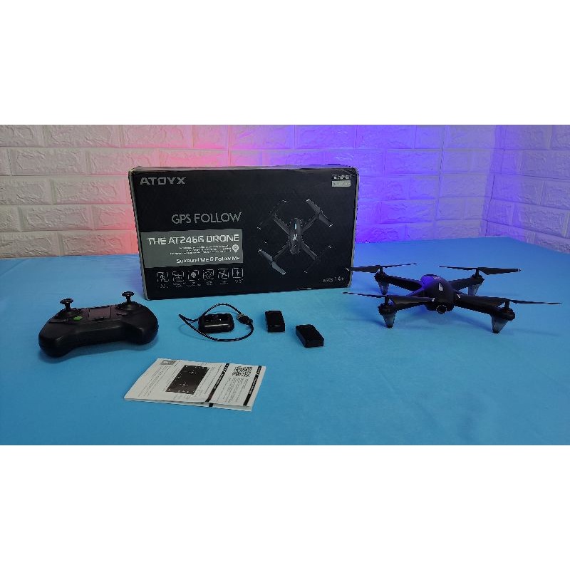 Drone Atoyx AT246G Dual GPS + Dual BATERAI. BEKAS LIKE NEW