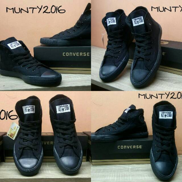 nyaman dipake buat hangout/ SEPATU CONVERSE ALL STAR CT2 HIGH FULL BLACK + BOX CONVERSE