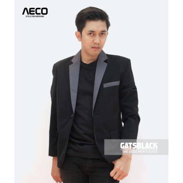 BLAZER PRIA GATSBLACK - Jas Cowok Casual Hitam Korea Anak Muda Stylish Fashionable Resepsi Perform
