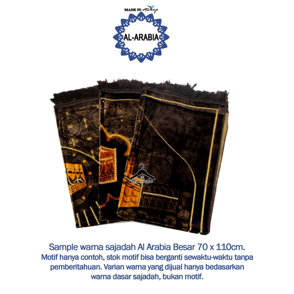 Sajadah AL-ARABIA BESAR Super Spiegel 70 x 110cm / Sajadah Bulu Turkey
