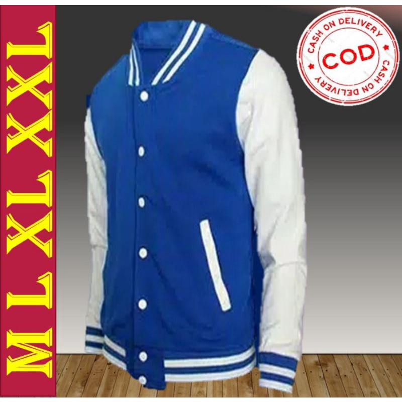 jaket baseball biru