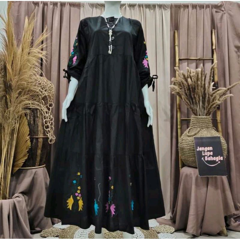 Gamis katun Variasi Bordir