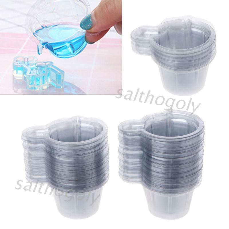 100 Pcs Cup Dispenser Bahan Plastik Sekali Pakai Ukuran 40ml Untuk Membuat Perhiasan