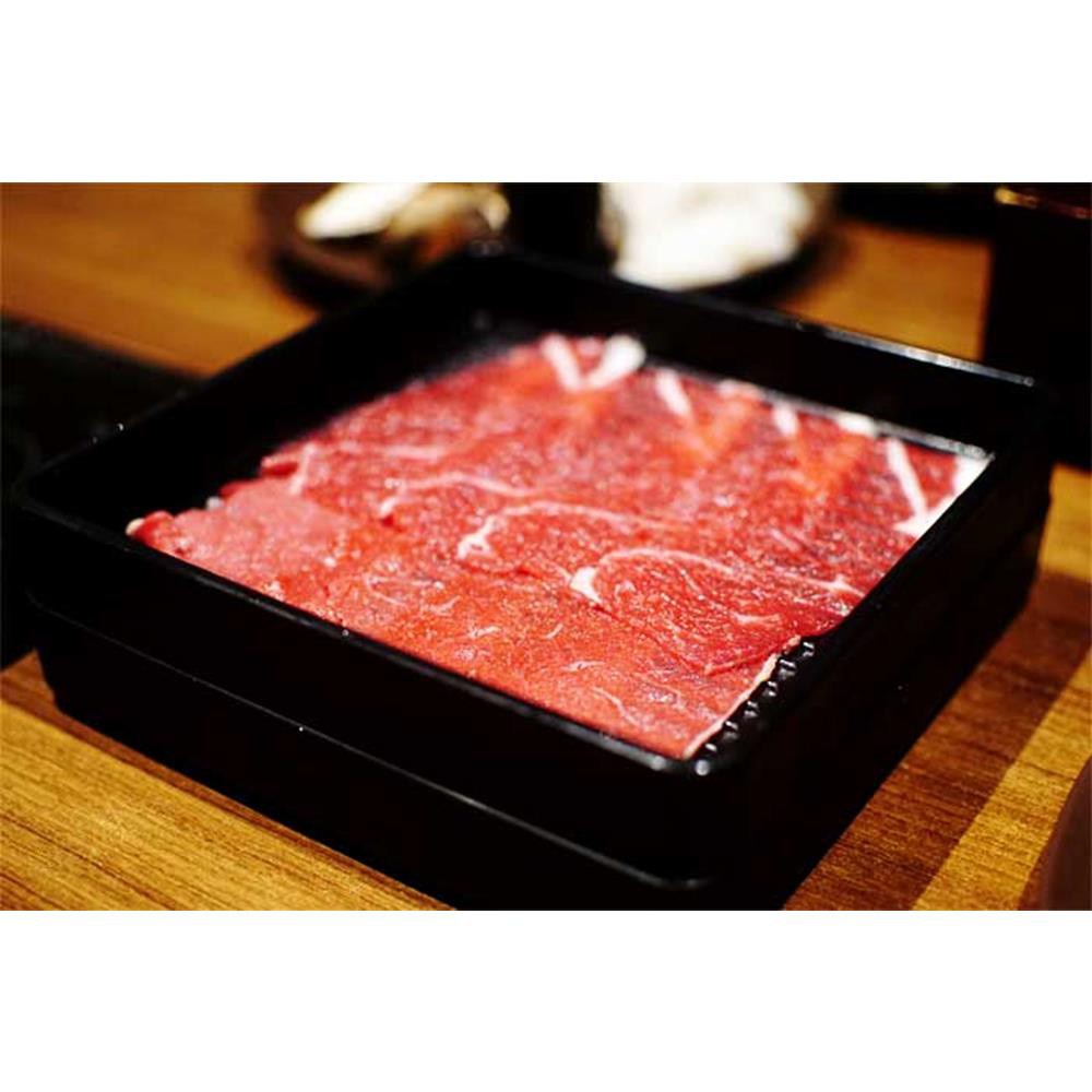 Piring Wagyu Premium Unik G443 Glori Melamine Ukuran 19.5x19.5x2cm / Piring Melamin Kotak Susun HITAM  Piring Daging Shabu2
