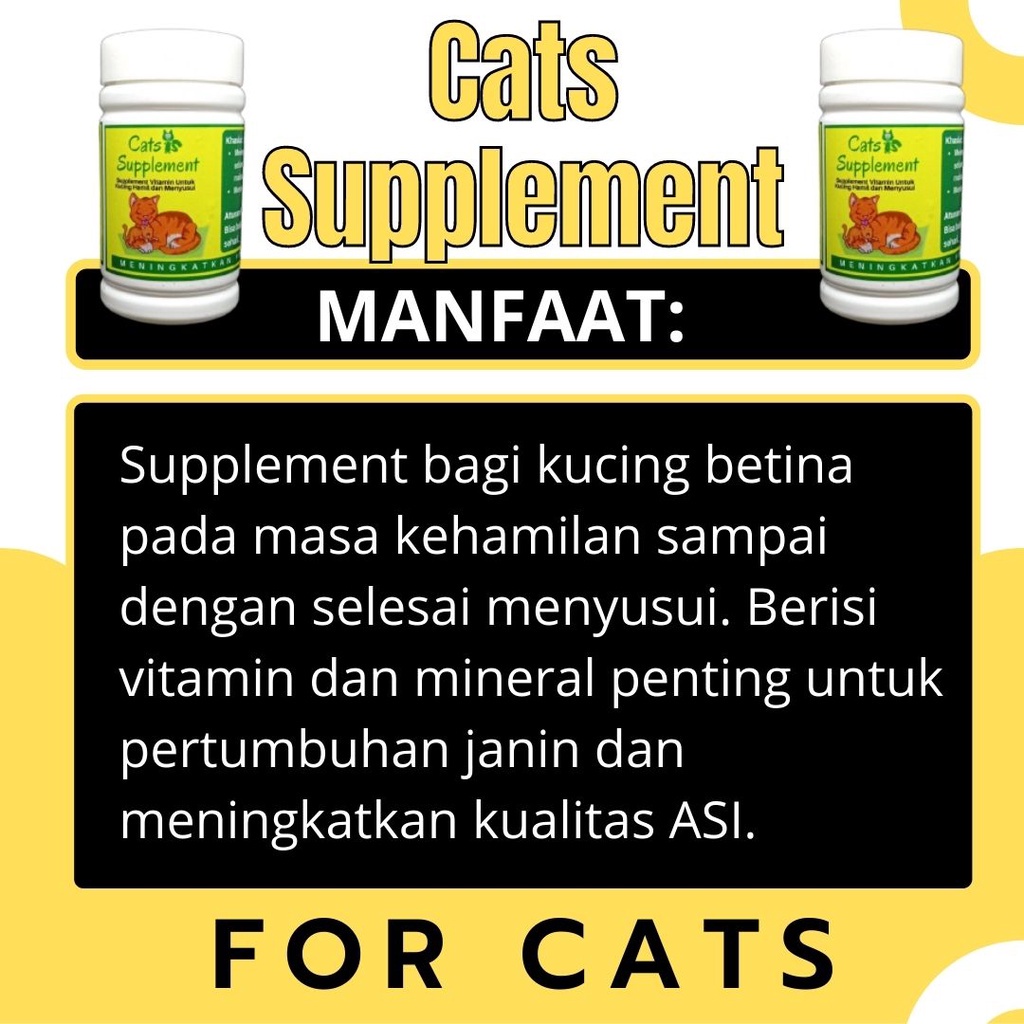 VITAMIN PELANCAR AIR SUSU INDUKAN KUCING SUPLEMENT PERANGSANG HORMON PELANCAR ASI INDUK KUCING FEFARM