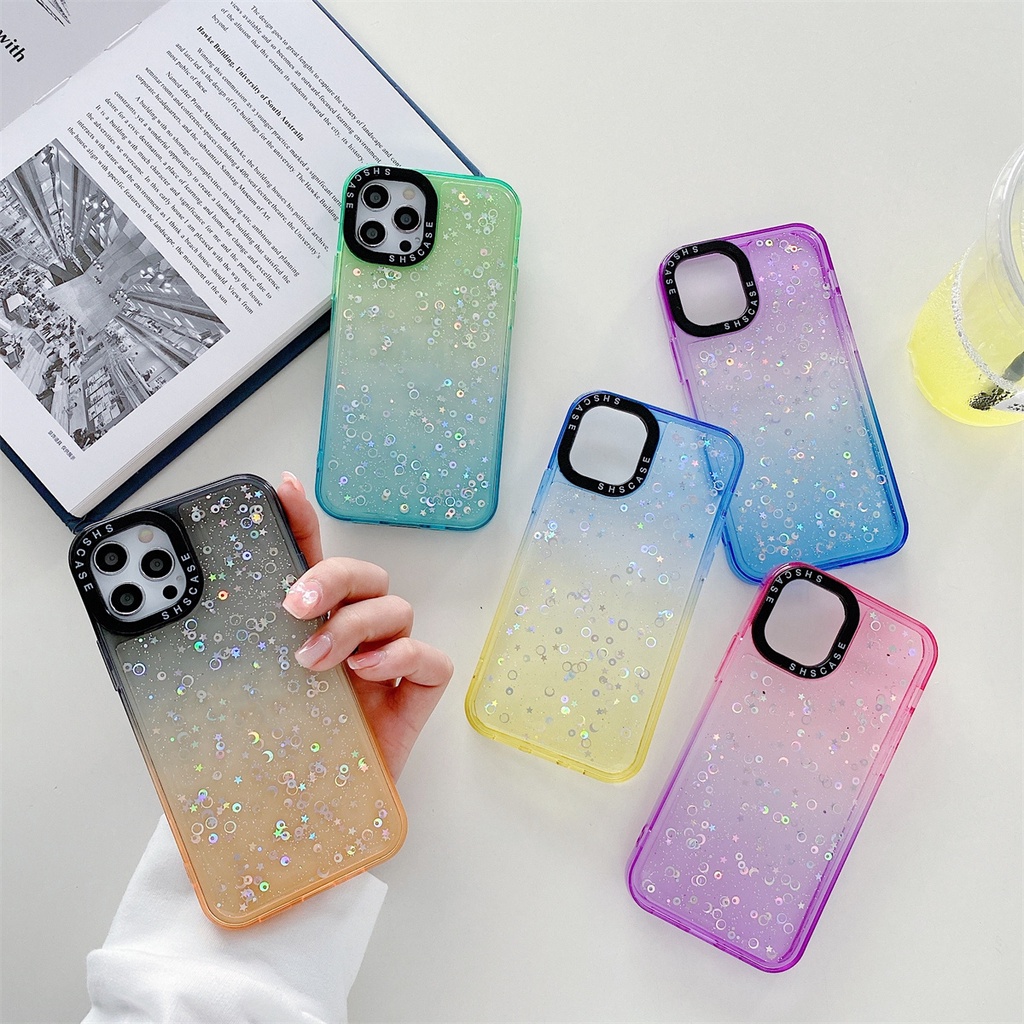 Soft Case Hp Gambar Bintang Tahan Goncangan Untuk iphone 13 / 12 / 11promax / X / XR / XS Max / 11 / 6 / 7 / 8plus / SE 2020