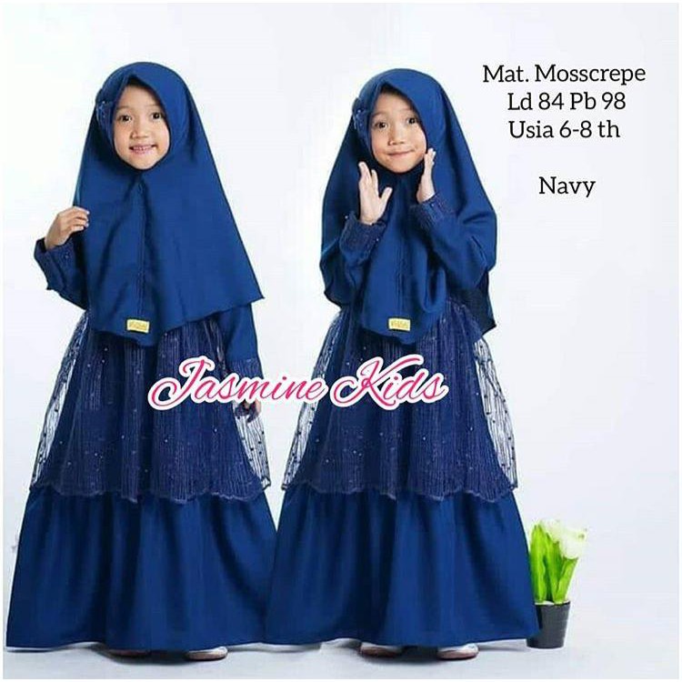 JASMINE KIDS DRESS ANAK GAMIS + HIJAB