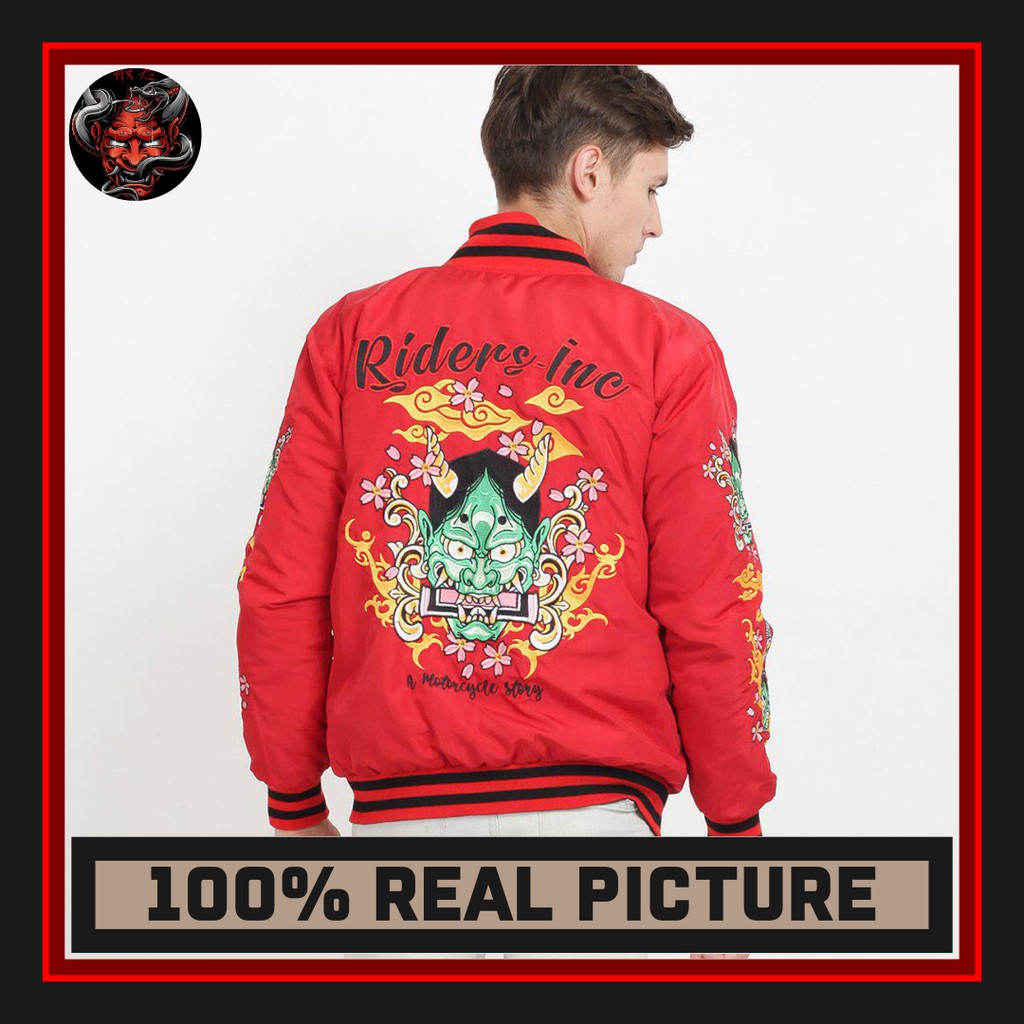 JAKET SUKAJAN JEPANG TOURING MOTOR WATERPROOF ANTI ANGIN YAKUZA BOMBER PRIA WANITA 2 IN 1 ORIGINAL