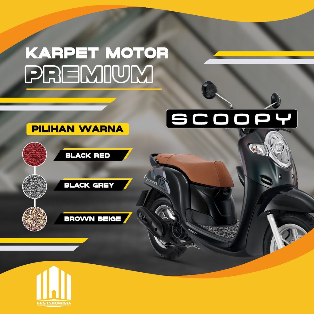 PRESTIGE - KARPET MOTOR - HONDA - SCOOPY - PREMIUM - DOUBLE COLOURS - COIL MAT