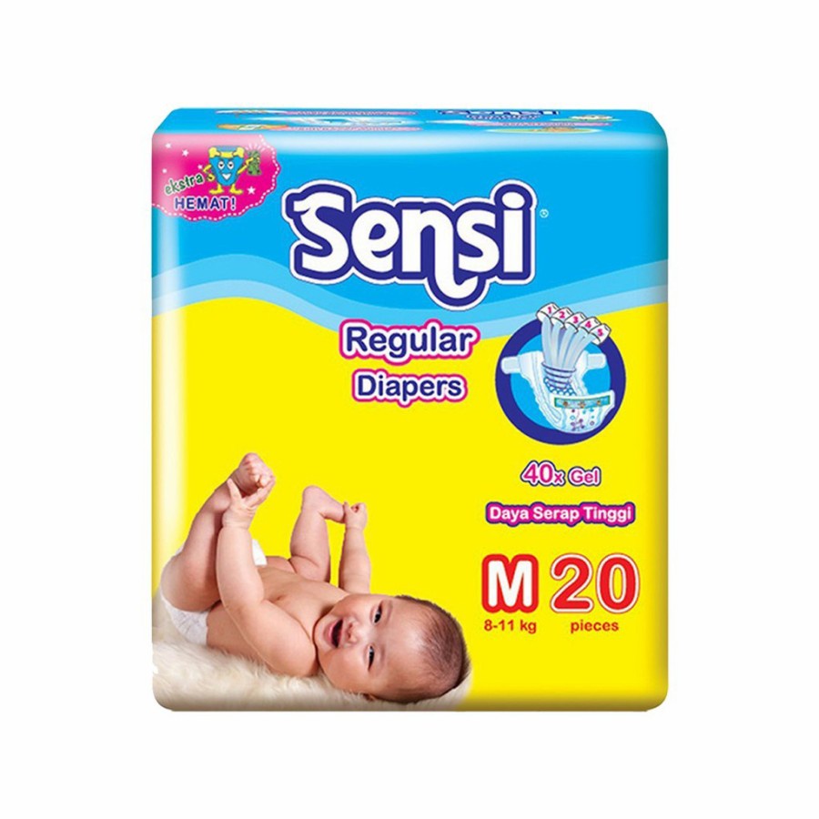 Sensi Diapers Reguler Perekat S20/M20/L20/XL16