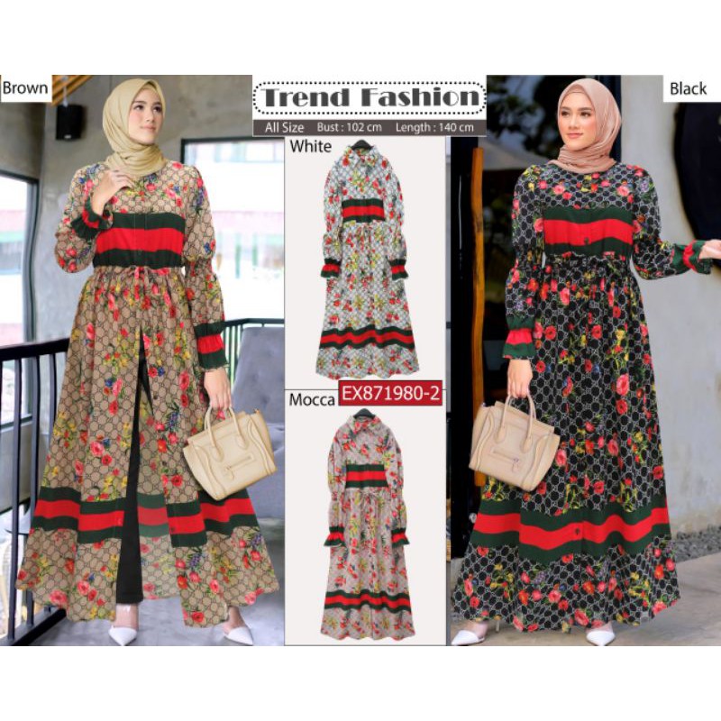MAXI GUCCI FLOWER BY EXTU / GAMIS KEKINIAN / GAMIS TERBARU 2020