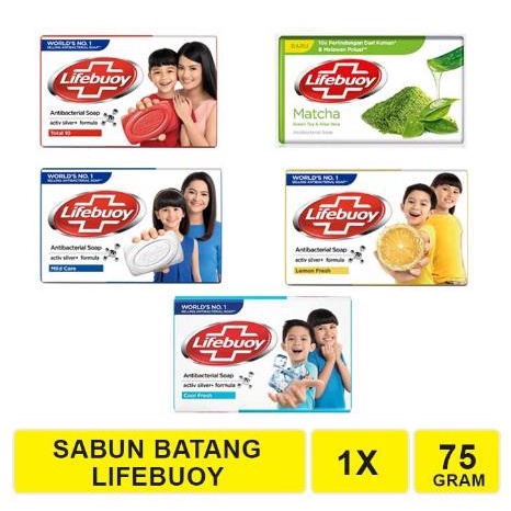 ^ KYRA ^ Lifebuoy Sabun Mandi Batang Lifeboy Antibacterial Soap  - Netto 75 gr