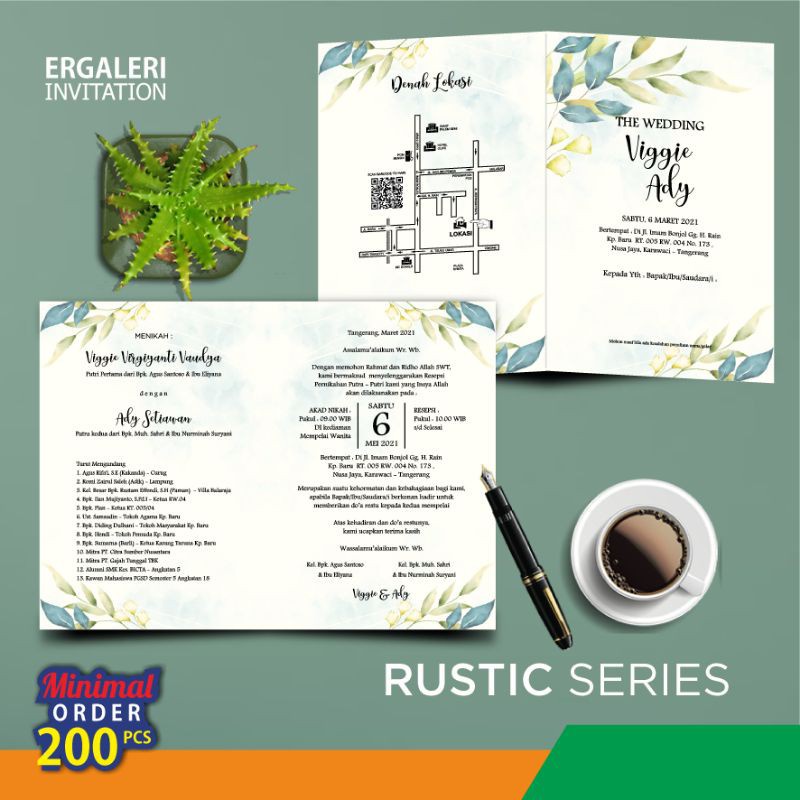 

undangan pernikahan terkini cantik dan elegan New