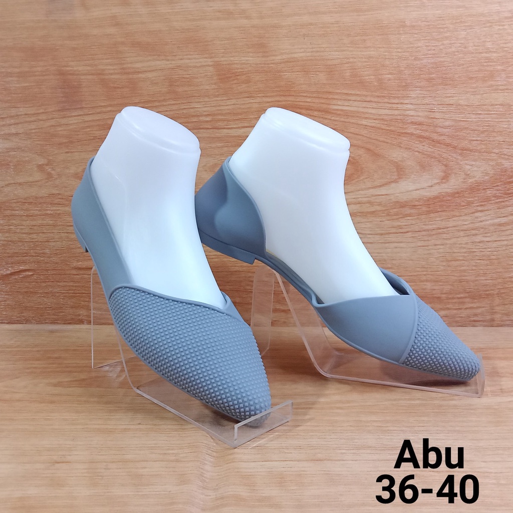 (COD) Sepatu Flatshoes Wanita Korea Jelly Karet Porto PAX