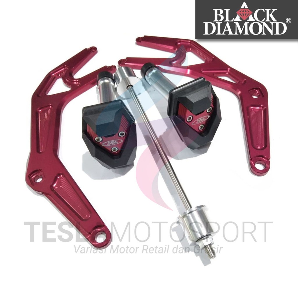 Frame Slider Pelindung Body Fairing Ninja 250 Fi Z250 Black Diamond