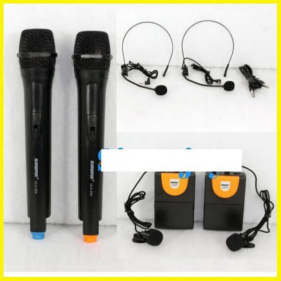 SHURE ULX 202 Mic wireless 2pegang 2 headset 2 Clip on Terlengkap