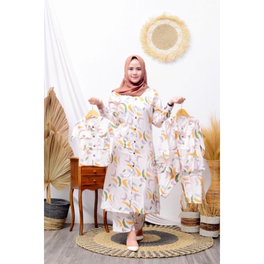 Setelan Rayon Ibu Anak / Couple Mom dan Kids / One set couple