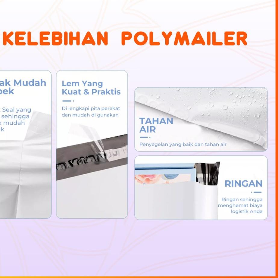

Terlaris Plastik Packing Olshop Online Shop ol on shop Polymailer Warna Hitam Semi Glossy 28x42 isi 100 pcs Tebal Glossy MURAH