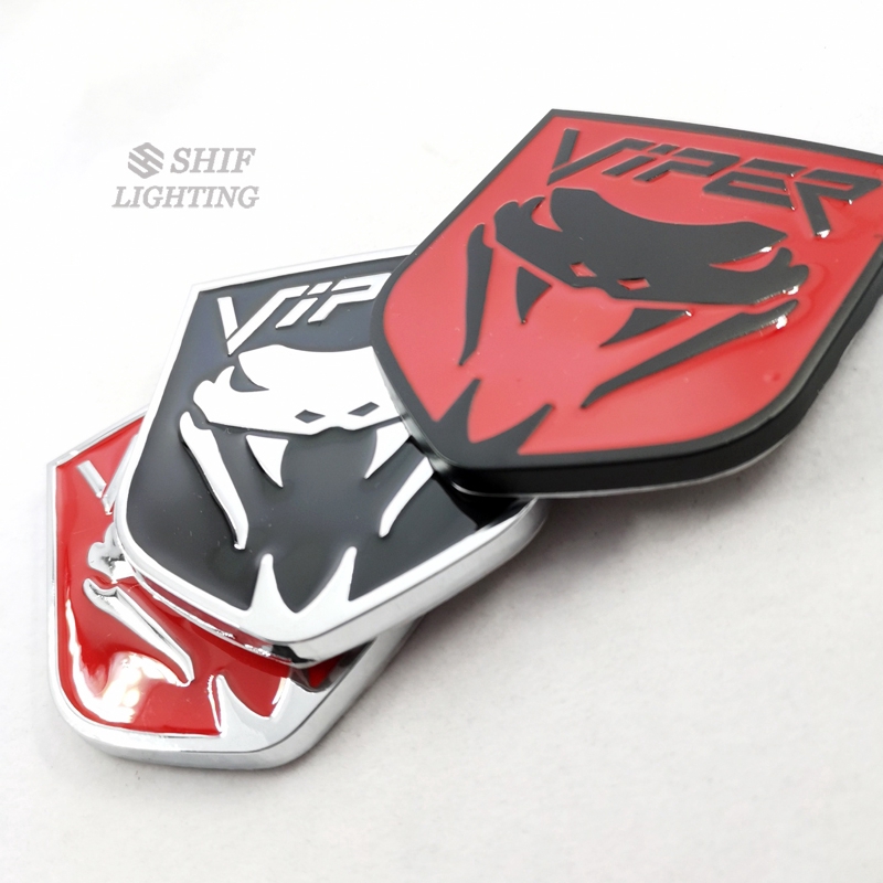 1Pc Stiker Emblem Logo Ular Kobra Bahan Metal Untuk Dekorasi Mobil Ford Mustang