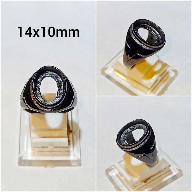 CINCIN/EMBAN/RING TITANIUM RR/BA TANAM HITAM 14x10mm