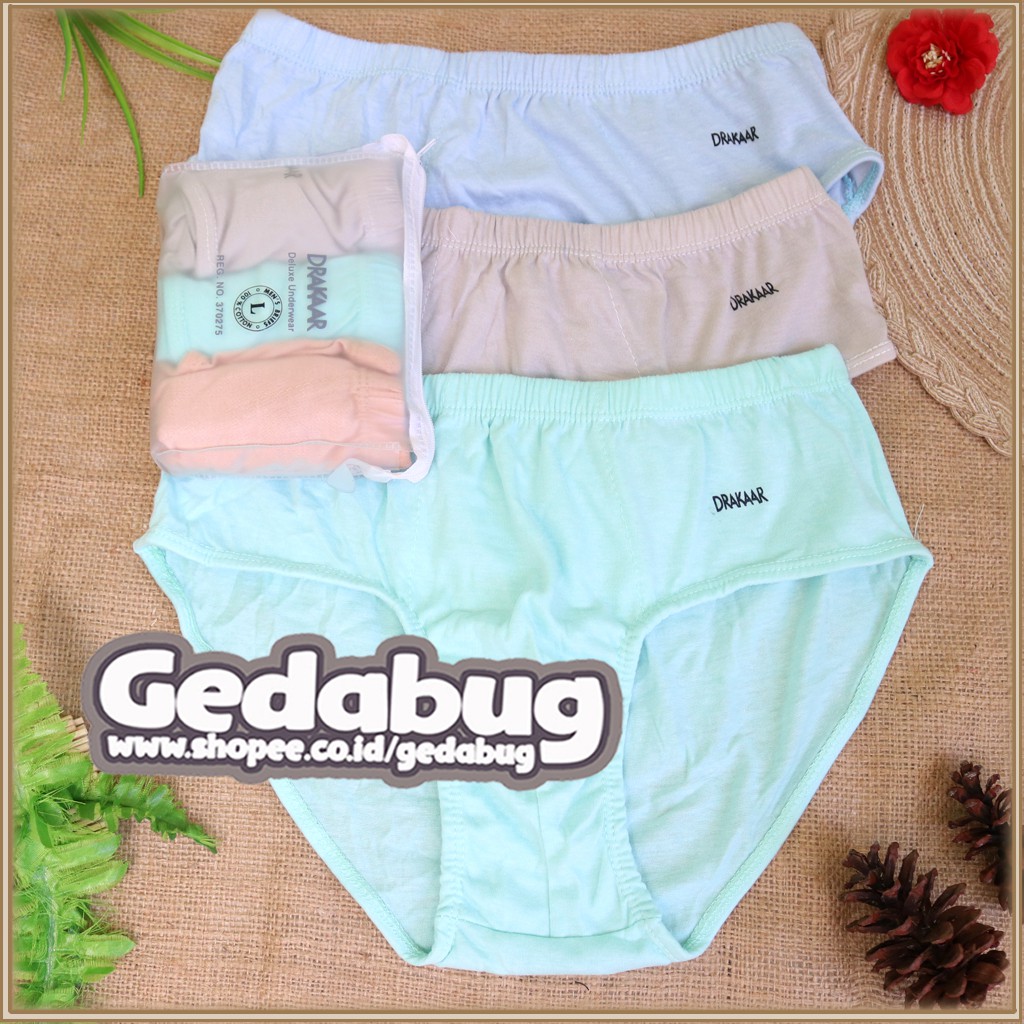 3 Pcs - CD Pria DRAKAAR Dompet | Celana dalam pria dewasa karet kerut | Gedabug