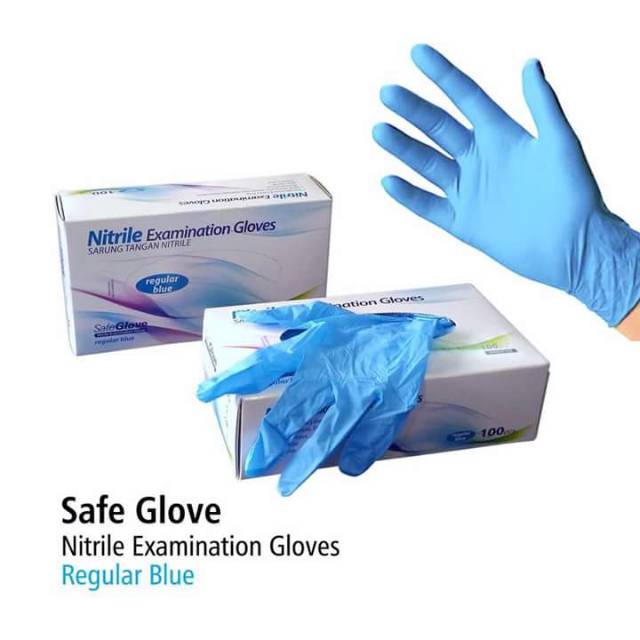 Handscoon gloves SafeGlove sarung tangan nitrile warna 