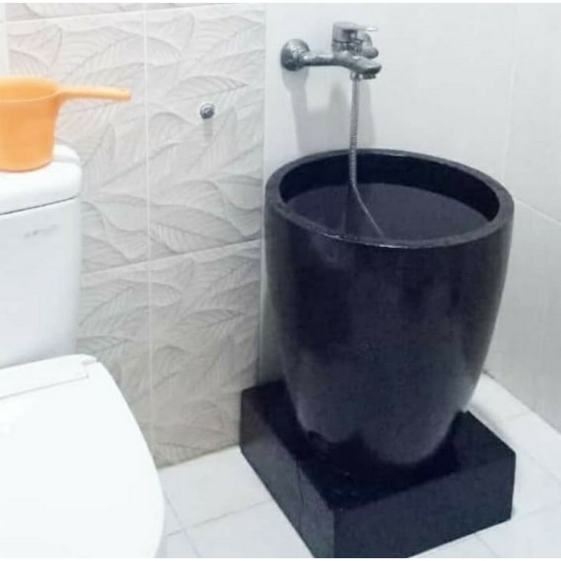 Bak Mandi Kamar Mandi Minimalis Gentong Terazzo T70cm