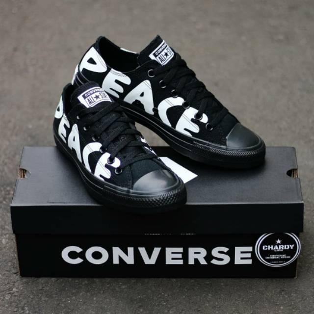 Converse CT AS Ox Peace Powered Black White Black