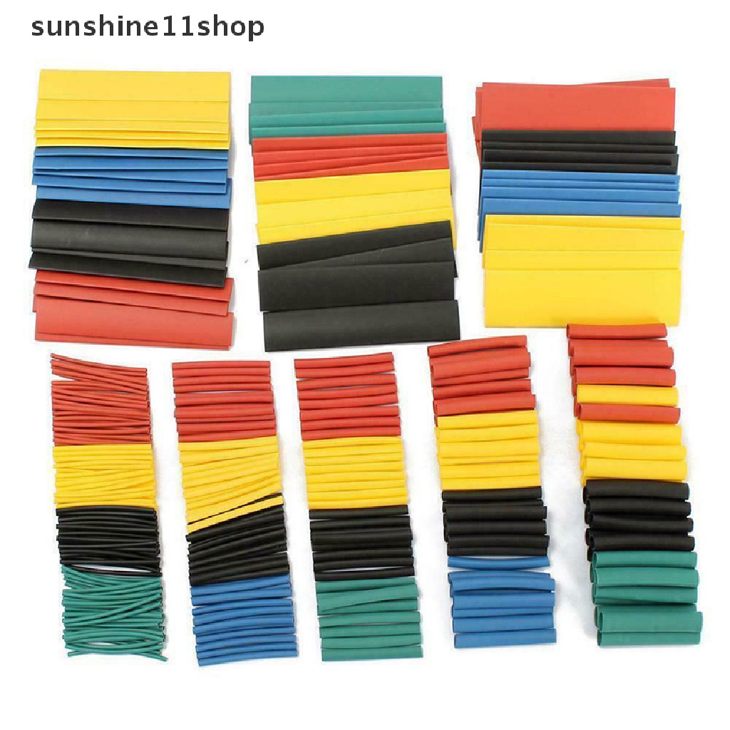 Sho 164pcs Selang Bakar Heat Shrink Insulated Untuk Membungkus Kabel