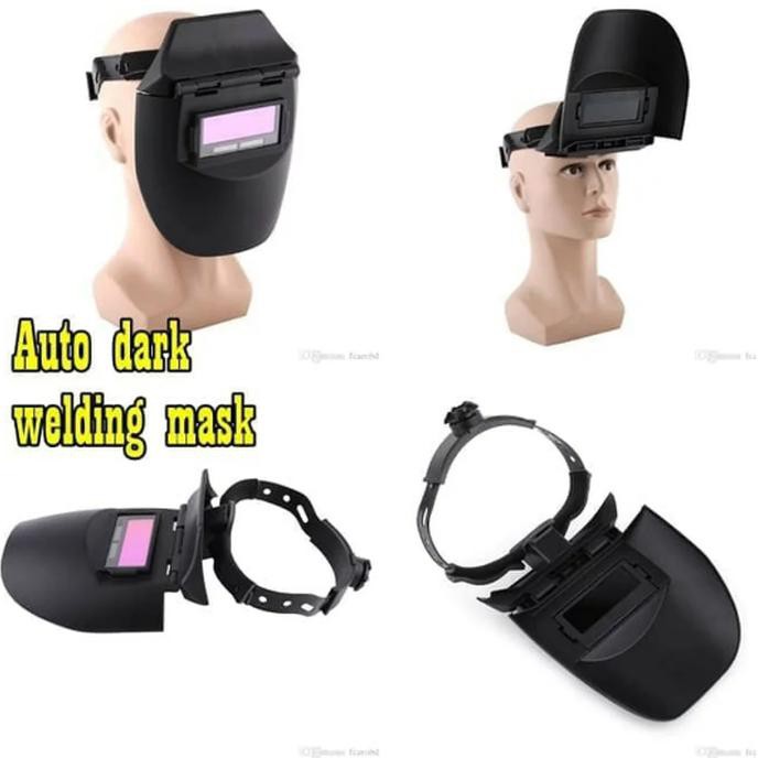 Topeng Kacamata Las Otomatis Kap Las Kedok Pengaman Pelindung Wajah