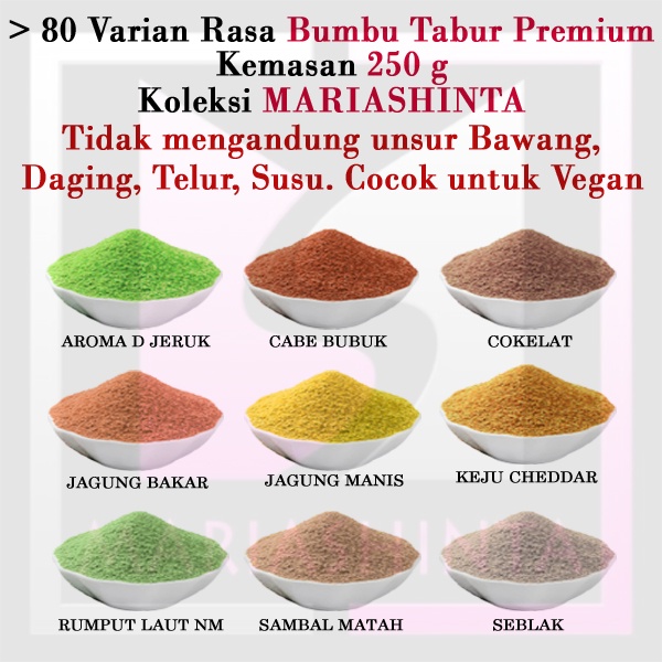 

250g Bumbu Tabur 250 g Vegetarian Vegan No MSG & MSG
