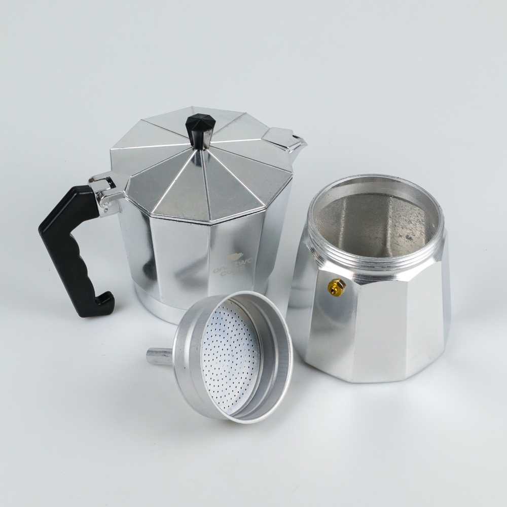 TD-AI02 One Two Cups Coffee Maker Moka Teko Stovetop Filter 450ml 9Cup - JF112