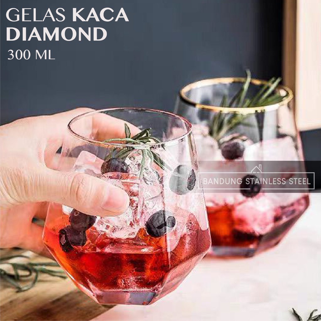 [VIRAL] gelas kaca 300ml mojito kopi teh jus cantik unik drinking glass