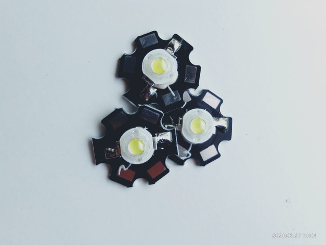 2PCS [DSP-9245] LED HPL 1WATT 20000K-25000K GRADE A HPL + STAR PCB BLACK AQUASCAPE DECORATION