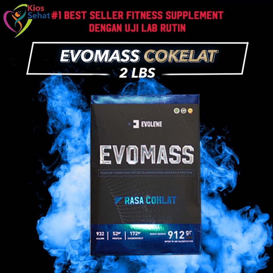 

Evolene Evomass [Coklat] (912gr) - Penambah massa otot - Suplemen fitness - Pembentuk otot - Kaya Nutrisi - Surplus kalori - Minuman susu workout - Susu penambah berat badan - Mass Gainer - Suplemen penambah berat badan