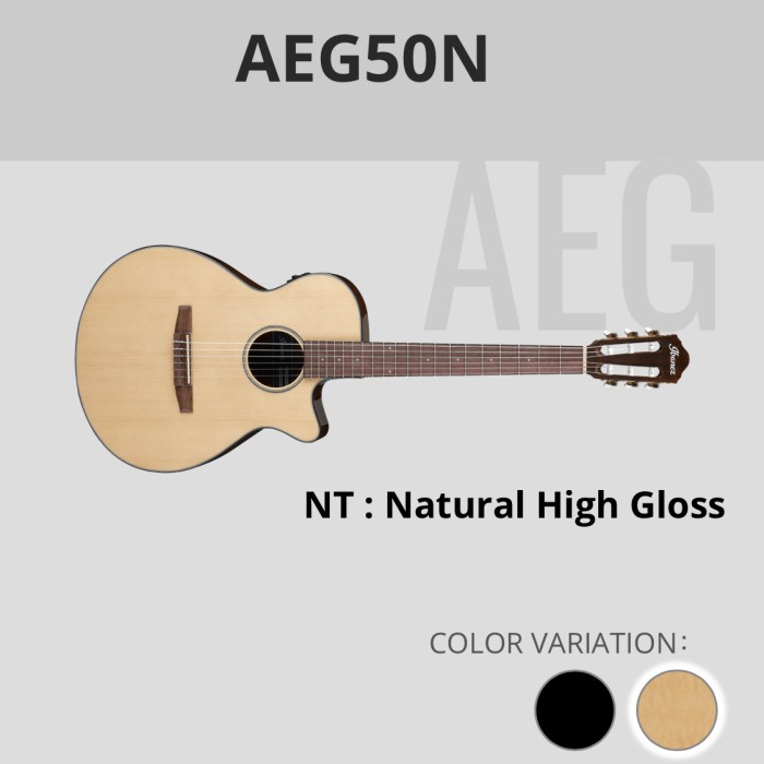 gitar akustik elektrik ibanez aeg50n aeg 50n nylon