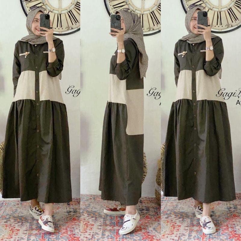 DRESS MUSLIM/SEMI DRESS ARUMI/GAMIS REMAJA TERBARU/BAJU MUSLIMAH TERBARU/