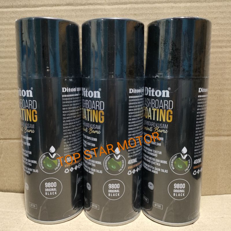 Diton Dashboard Coating Original Black 9800 400ml Pilok Pilox Cat Diton Dashboard Coating Cat Semprot Dashboard Coating