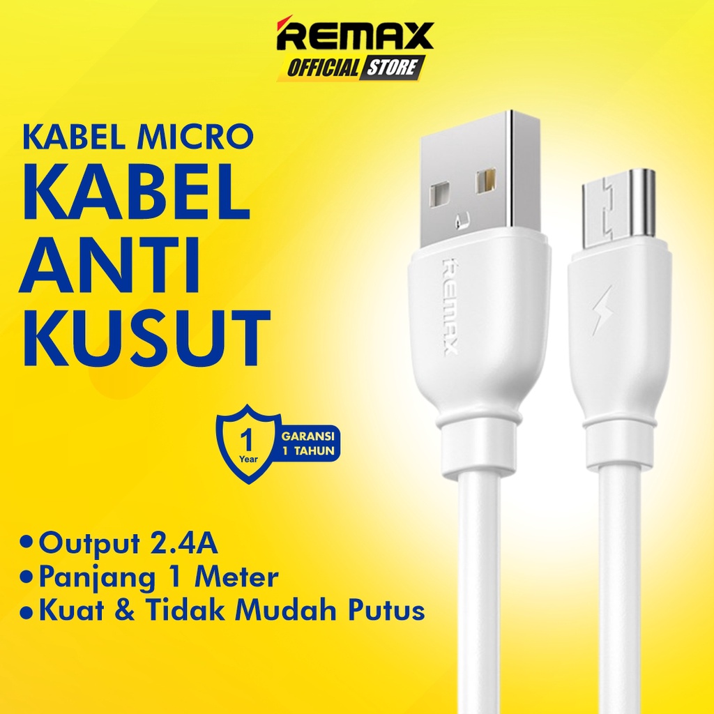 Kabel Data Micro USB Remax RC-138M Pro 2.4A Fast Charging Cable